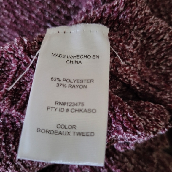 Ellen Tracy Purple Soft Long Sleeve Sweater Sz XL - Picture 4 of 4